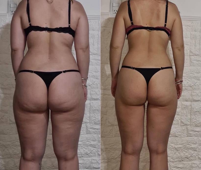 Antes y después de Rosana, 6 meses con TAMFIT